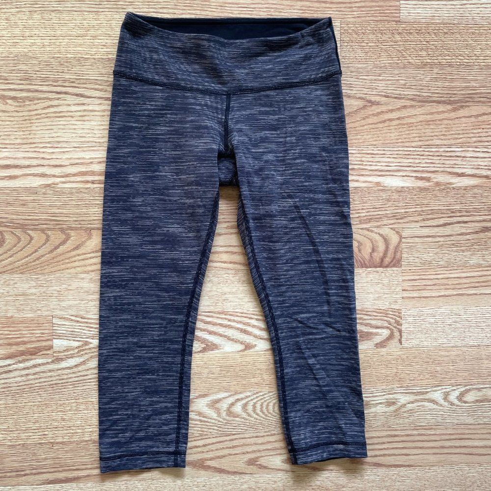Lululemon Wunder Under Crop Wee Are From Space Cashew/Black 8